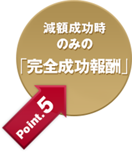 減額成功時のみの「完全成功報酬」